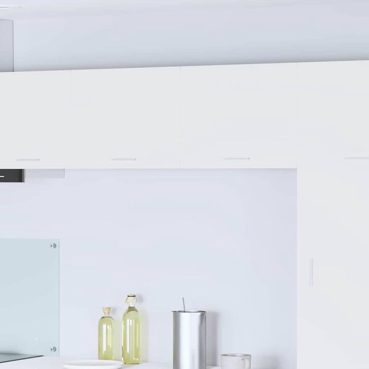 Hangkast Riga - Wandkast Keuken - Efficiënte Opbergruimte - Strakke Lijnen - 50 x 31 x 40 cm - Wit