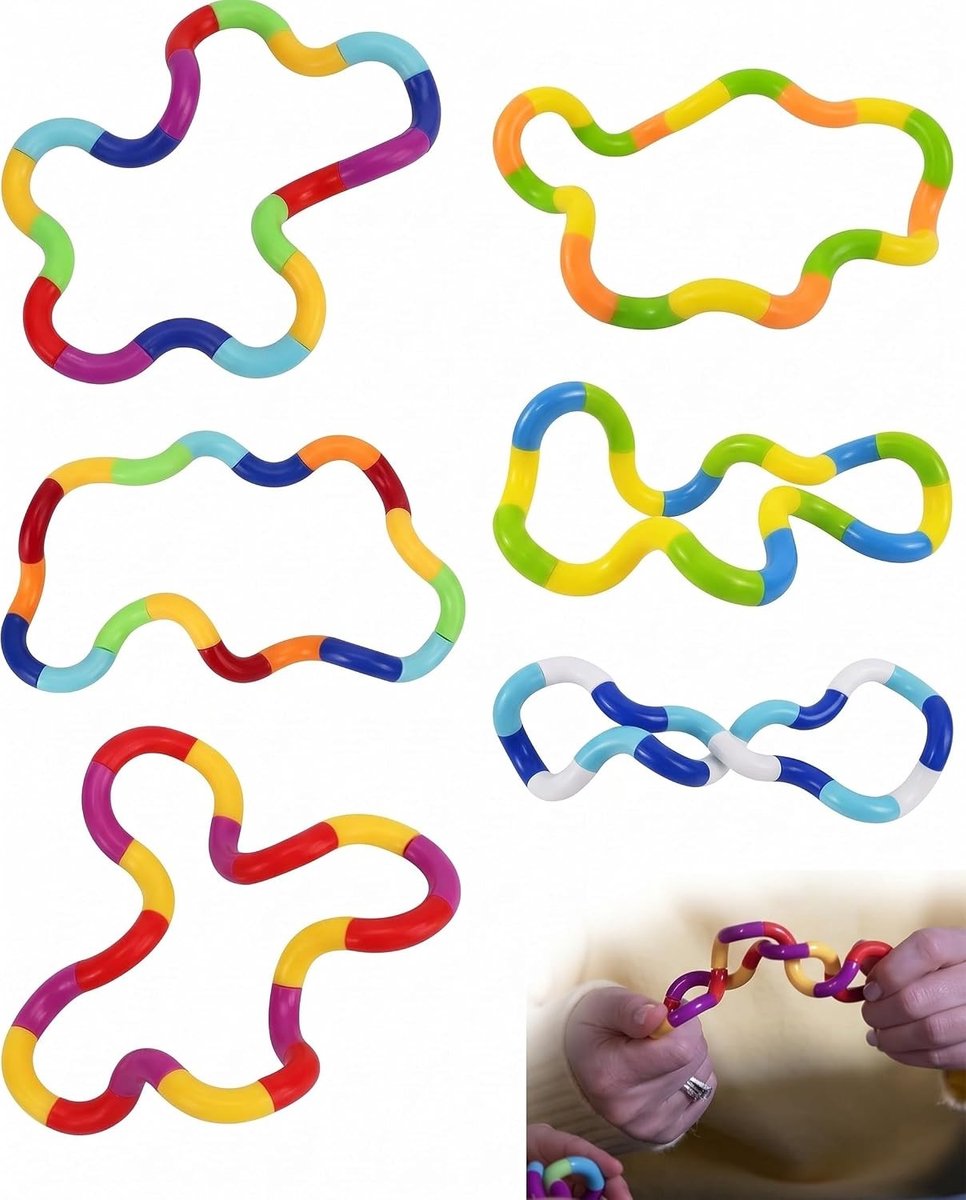 6 Stuks Gedraaide Decompressie Speelgoed voor Autisme, Stressverlichting en Hand-Oogcoördinatie, Geschikt voor Kinderen en Volwassenen, Ideaal voor ADHD
