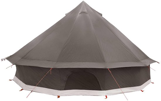 vidaXL - Tipi - Tent - 10-persoons - Bruin - Grijs - Polyester - en - Staal van Vidaxl — afbeelding 5