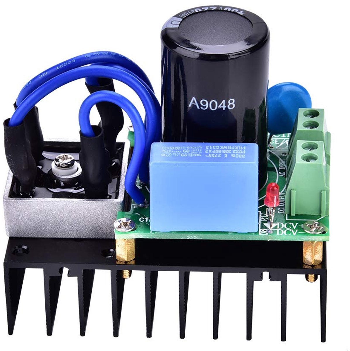 SnelShoppen - Rectifier Module 0-220 VAC / 0-311 VDC 10 A, Rectificatieplaat met Bliksembeveiliging, Impulsstroom en Zekeringen voor Stabiele Machinew
