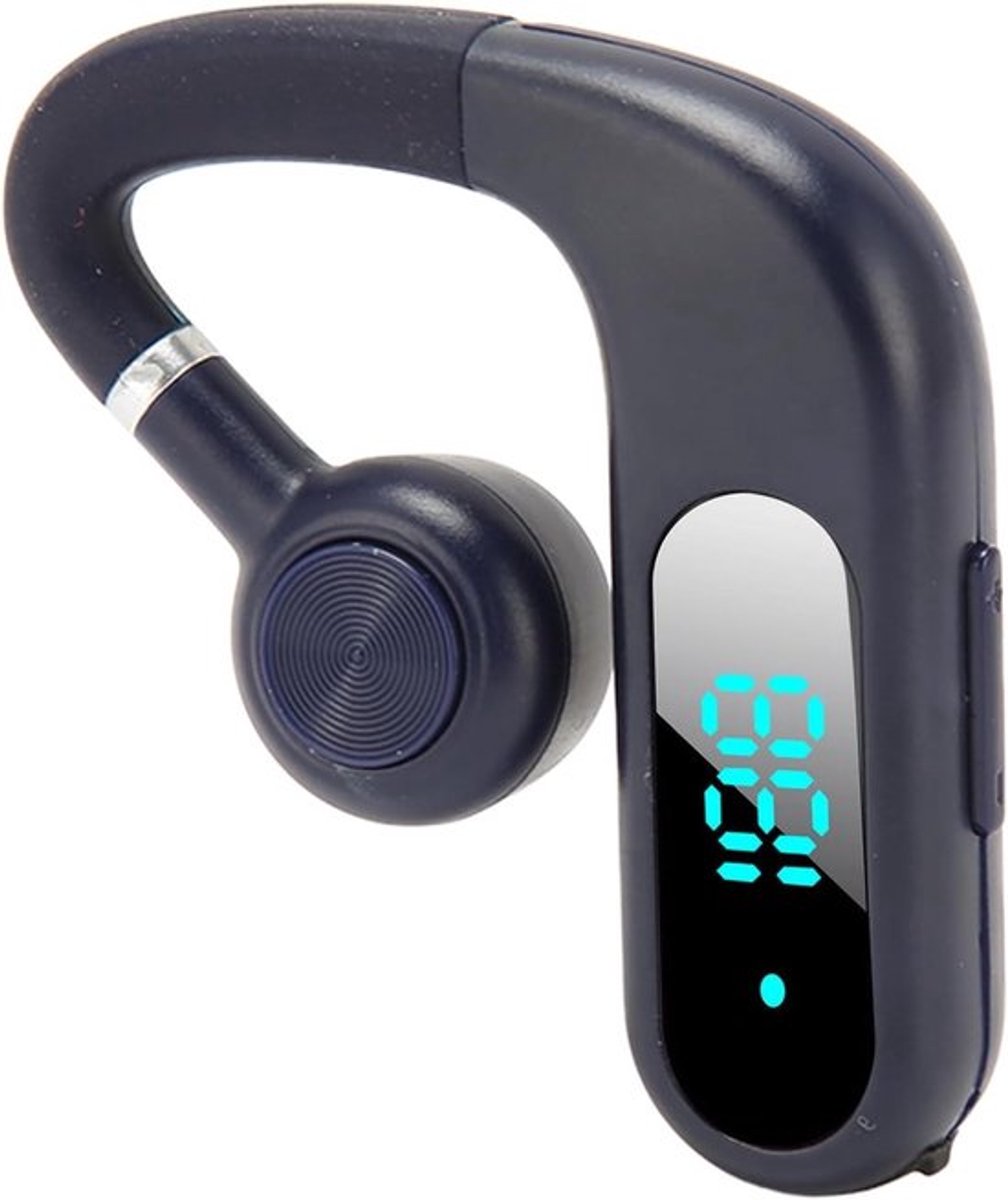 Draadloze hoofdtelefoon met botgeleiding, 180° draaibare microfoon, 30 uur speeltijd, ideaal voor joggen en fietsen, comfortabel en veilig luisteren naar muziek
