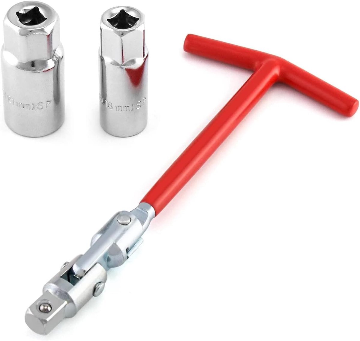 Dailygoods - Universele Bougiesleutel voor Auto en Motoren - 16 mm en 21 mm Bougiesleutel