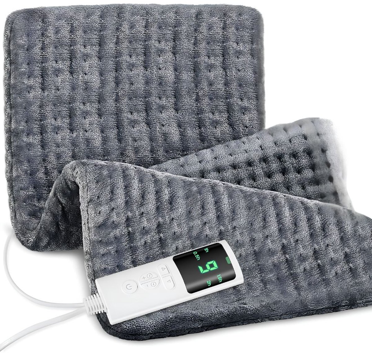 LNMsolutions® Warmtekussen - Warmtekussen Elektrisch - Verwarmingskussen - Grijs - 30cm x 60cm x 2cm