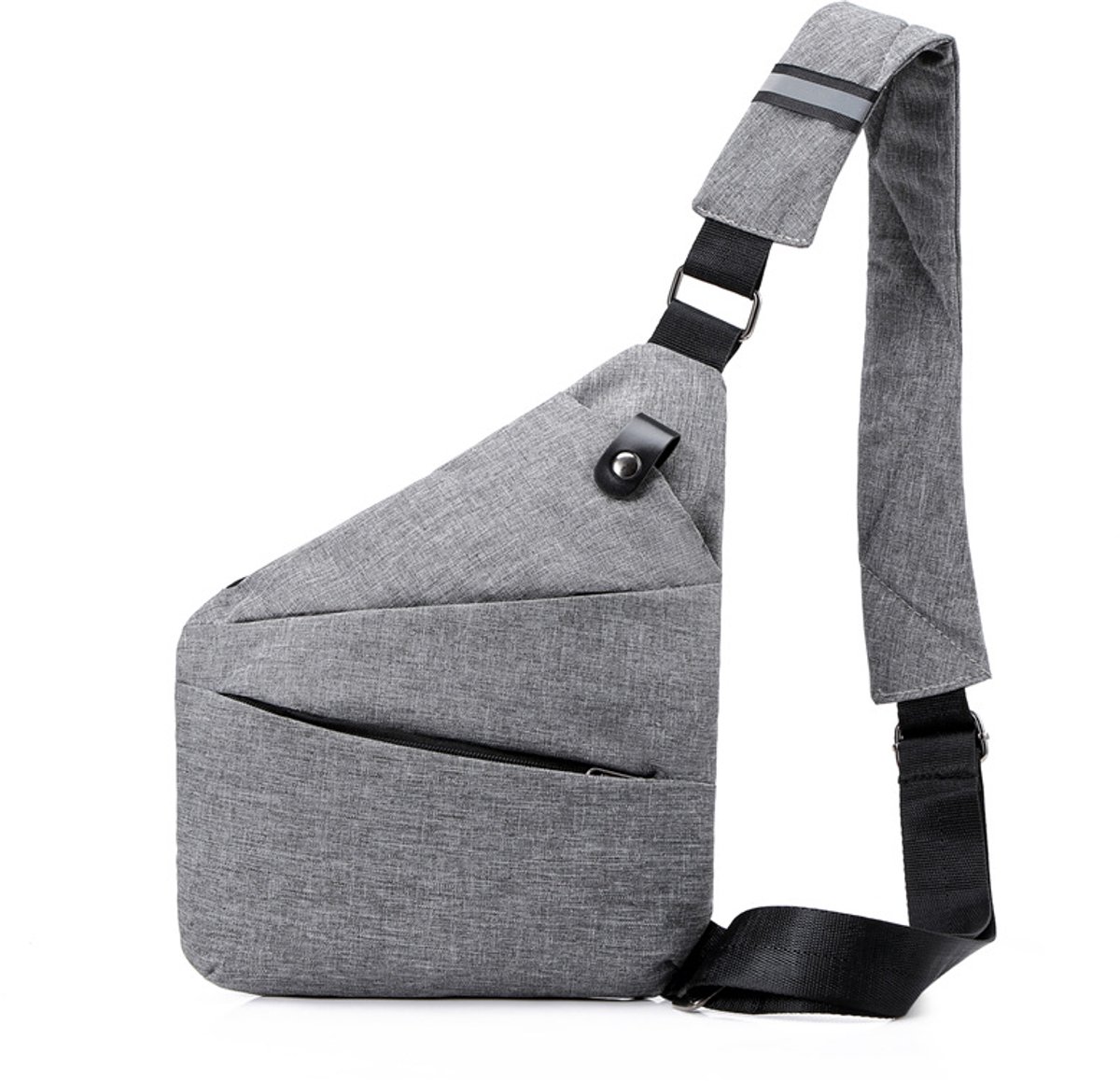 Schoudertas, crossbodytas, borsttas, rugzak, anti-diefstal tas voor mannen en vrouwen-grijs