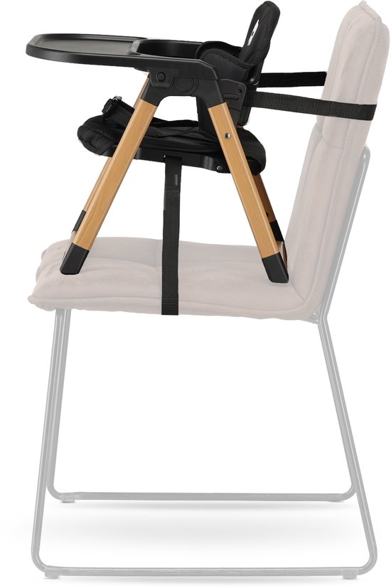 Deryan Booster Stoelverhoger S - Zwart/Hout van Deryan — afbeelding 2