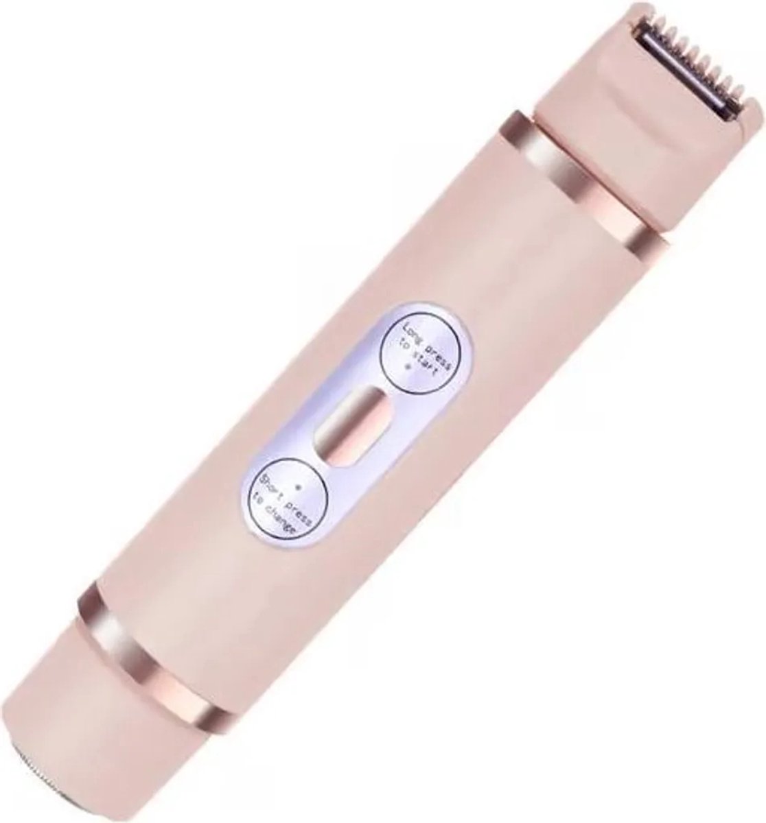 LISM-Draadloze ontharingsapparaat voor schaamhaar met reinigingsborstel, oplaadbaar, IPX7 waterdicht, ontharingsapparaat voor vrouwen, trimmer voor de gevoelige huid - roze