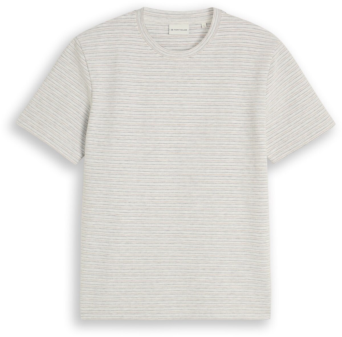 Tom Tailor - T-shirt met streepmotief - Maat XL - white brown navy stripes