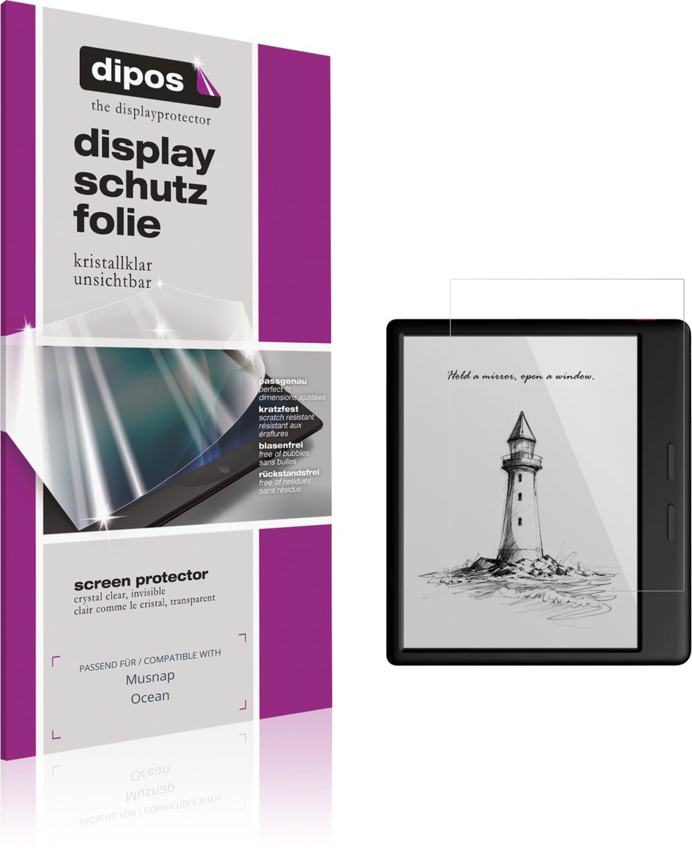 dipos – 2x Beschermfolie geschikt voor Musnap Ocean | Krasbestendige & heldere Screenprotector Ultra-Thin