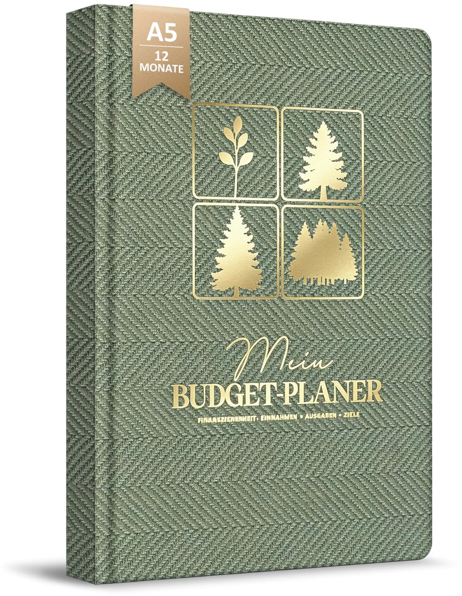 Solidchoice - Uitgaventracker met Groene Boommotief als Cover