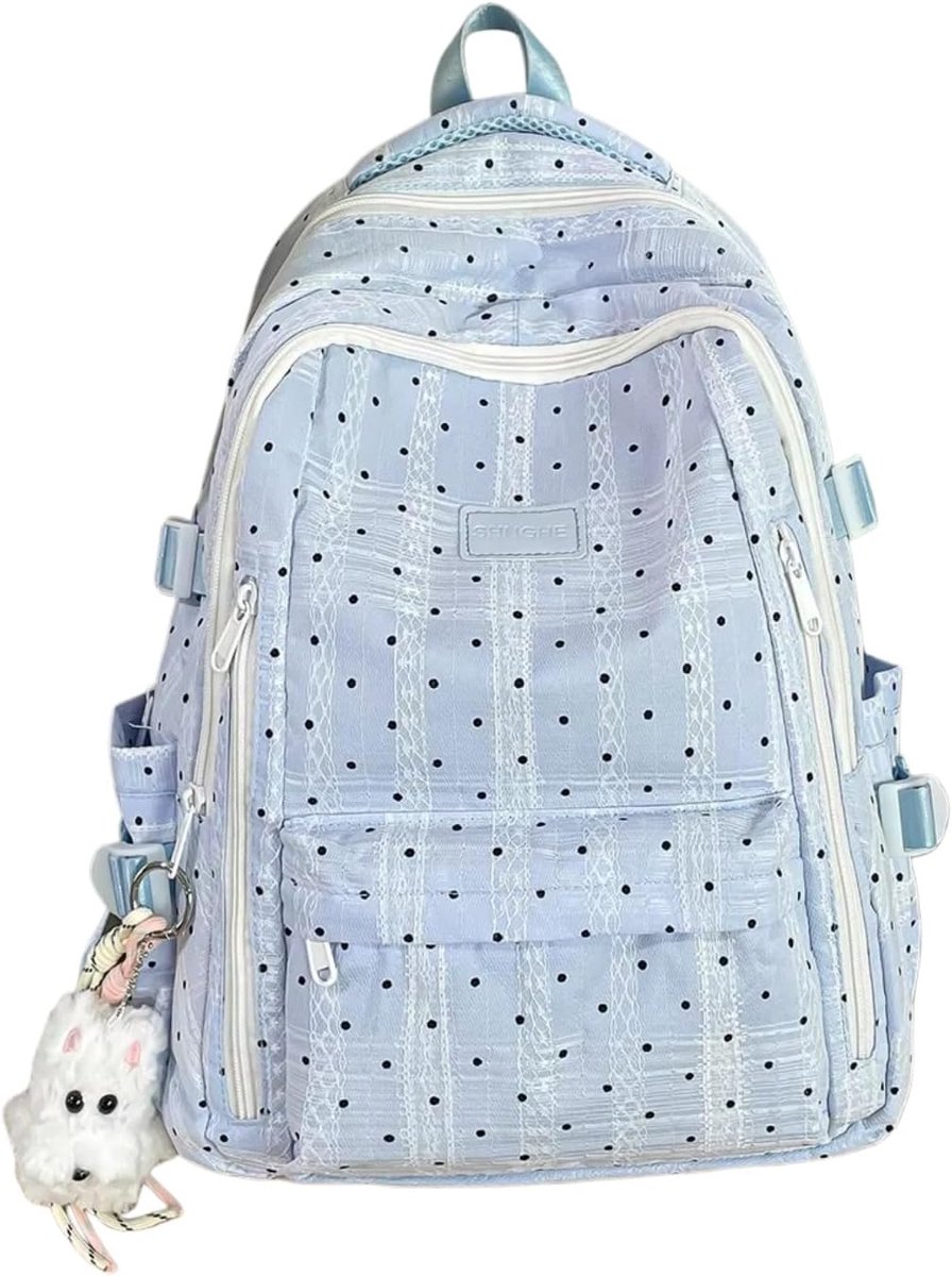 KZQ Blauwe Lichtgewicht Rugzak Voor School En Studie – Minimalistisch Ontwerp Voor Meisjes