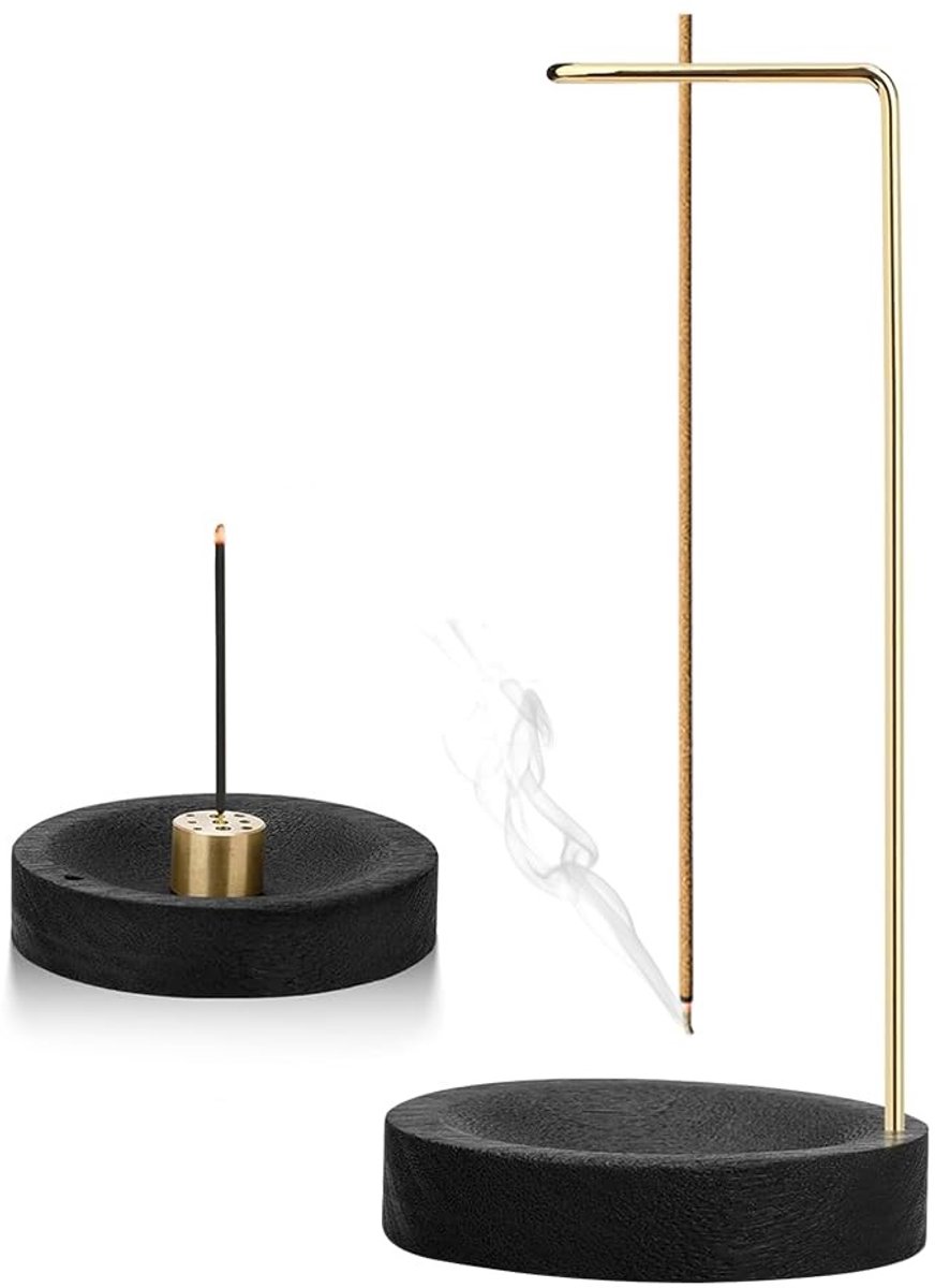 Solidchoice - 2 in 1 Houten Wierookhouder met 9 Gaten voor Meditatie