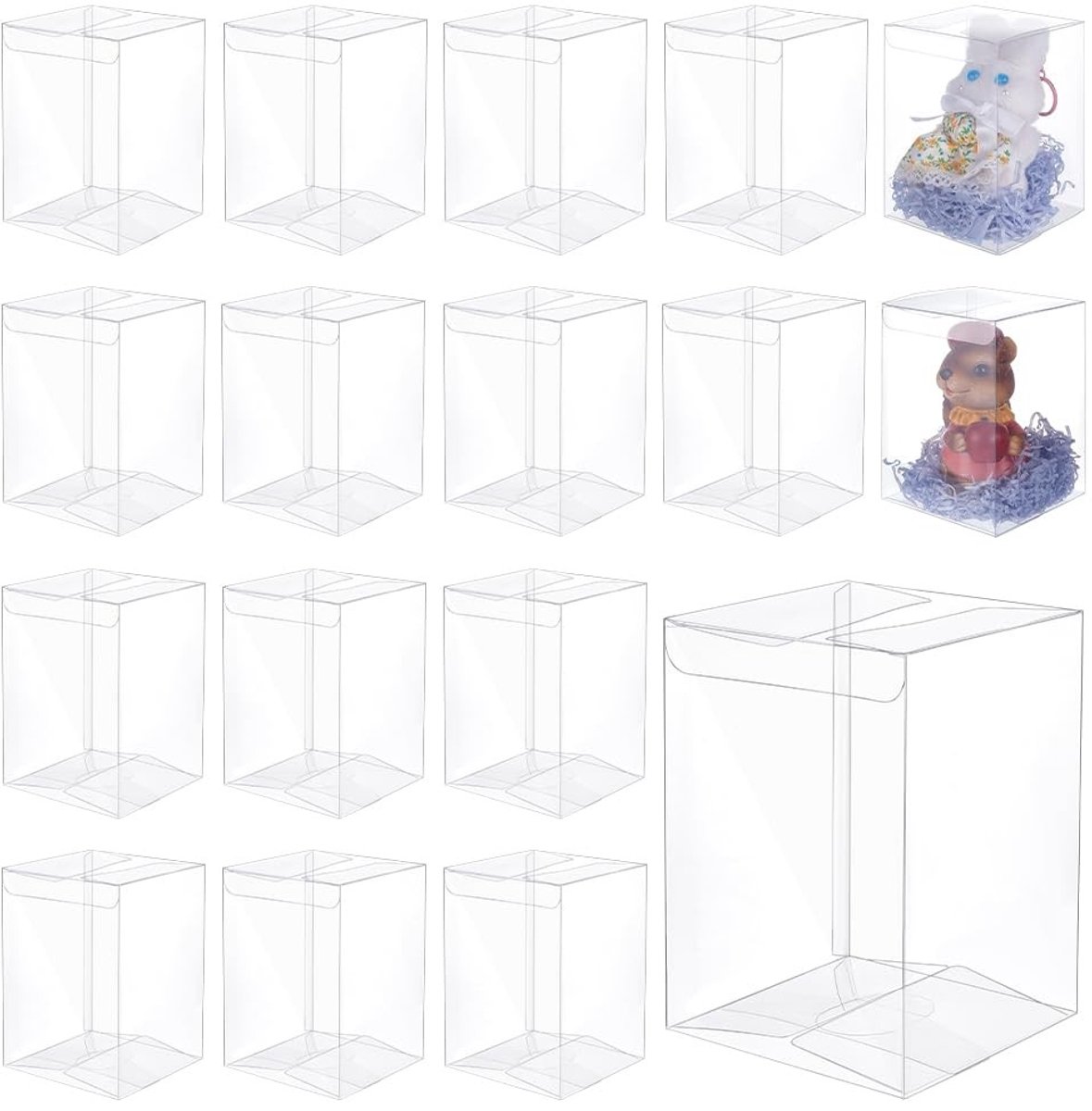 Solidchoice - Set van 30 Doorzichtige PVC Geschenkdozen voor Feestjes