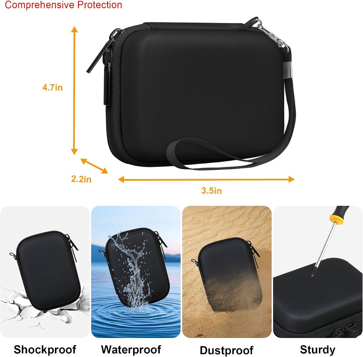 Elonbo Camera Bag for KODAK PIXPRO FZ55 / FZ53 / FZ45 / FZ43 16MP Digital Camera, Vlogging Camera Storage Bag Travel thumbnail 4