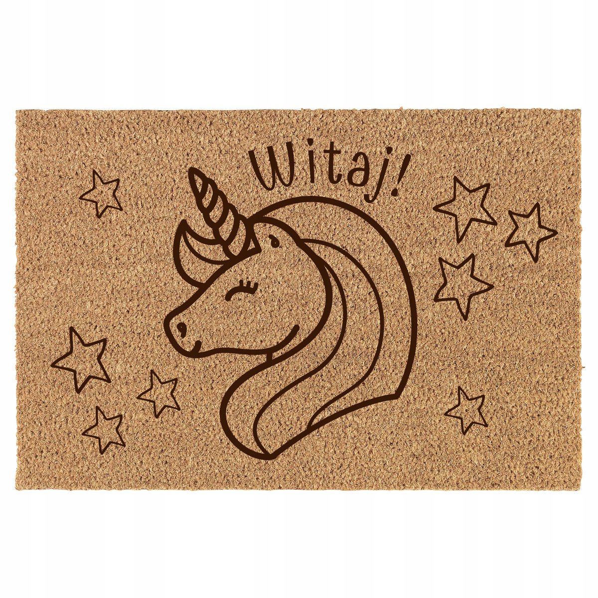 Deurmat Kokosvezel met Antislip - Unicorn Welkom