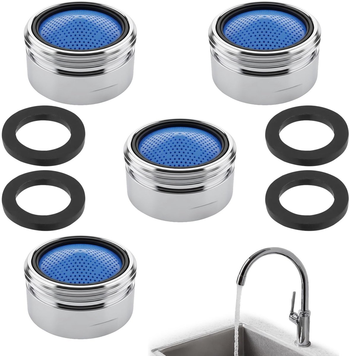 Solidchoice - Set van 4 Waterbesparende Kraanfilters
