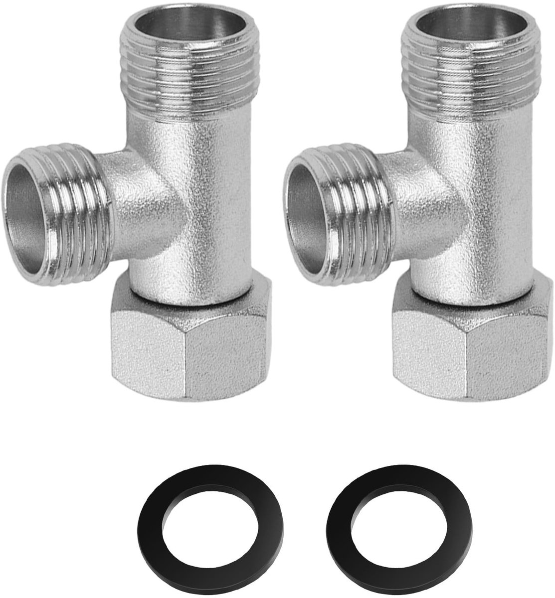 Solidchoice - 2 Stuks T-Stuk Waterconnector voor Douche en Keuken