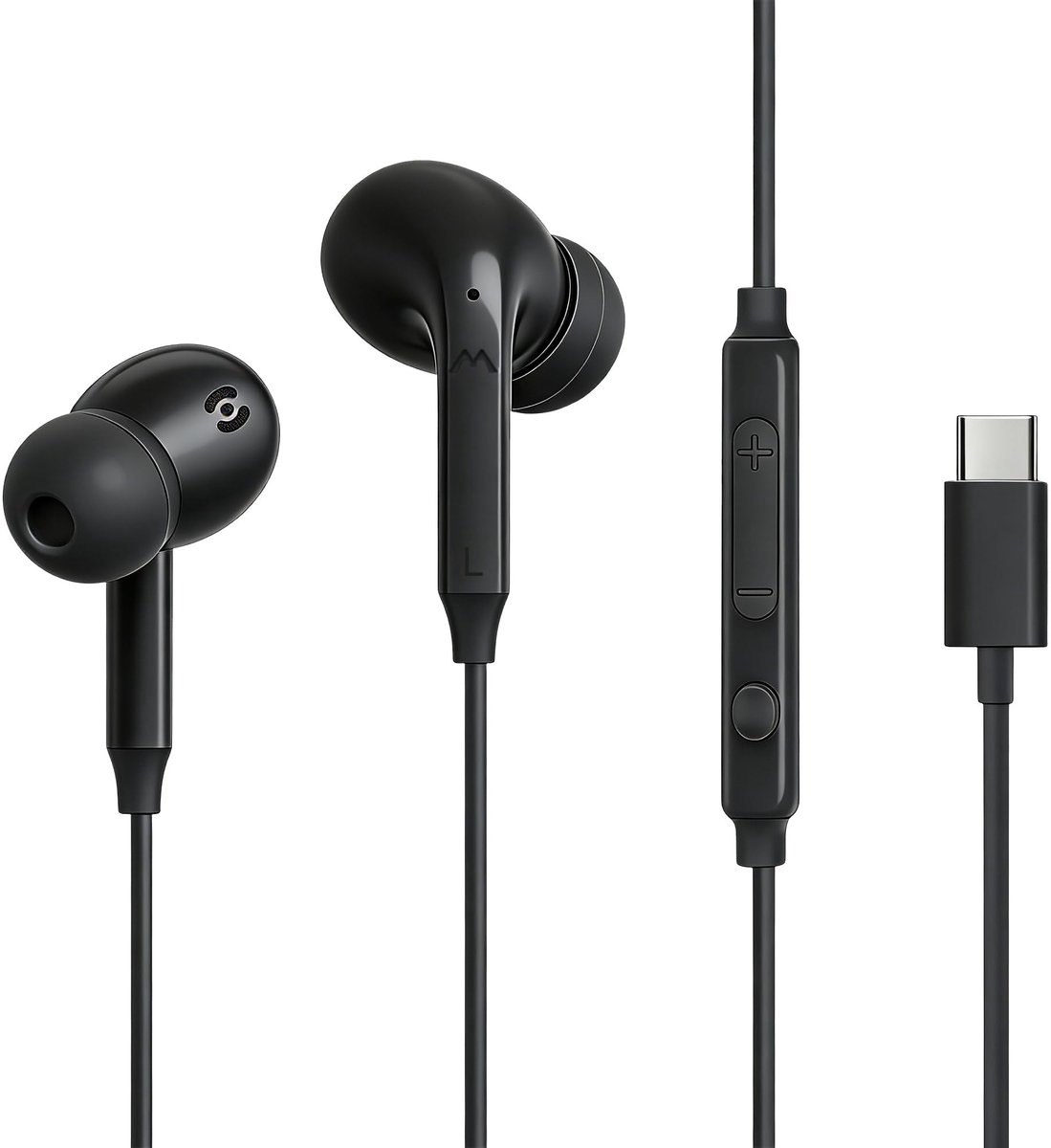 Solidchoice - Oordopjes met Kabel USB C voor iPhone en Samsung - In-Ear met Microfoon