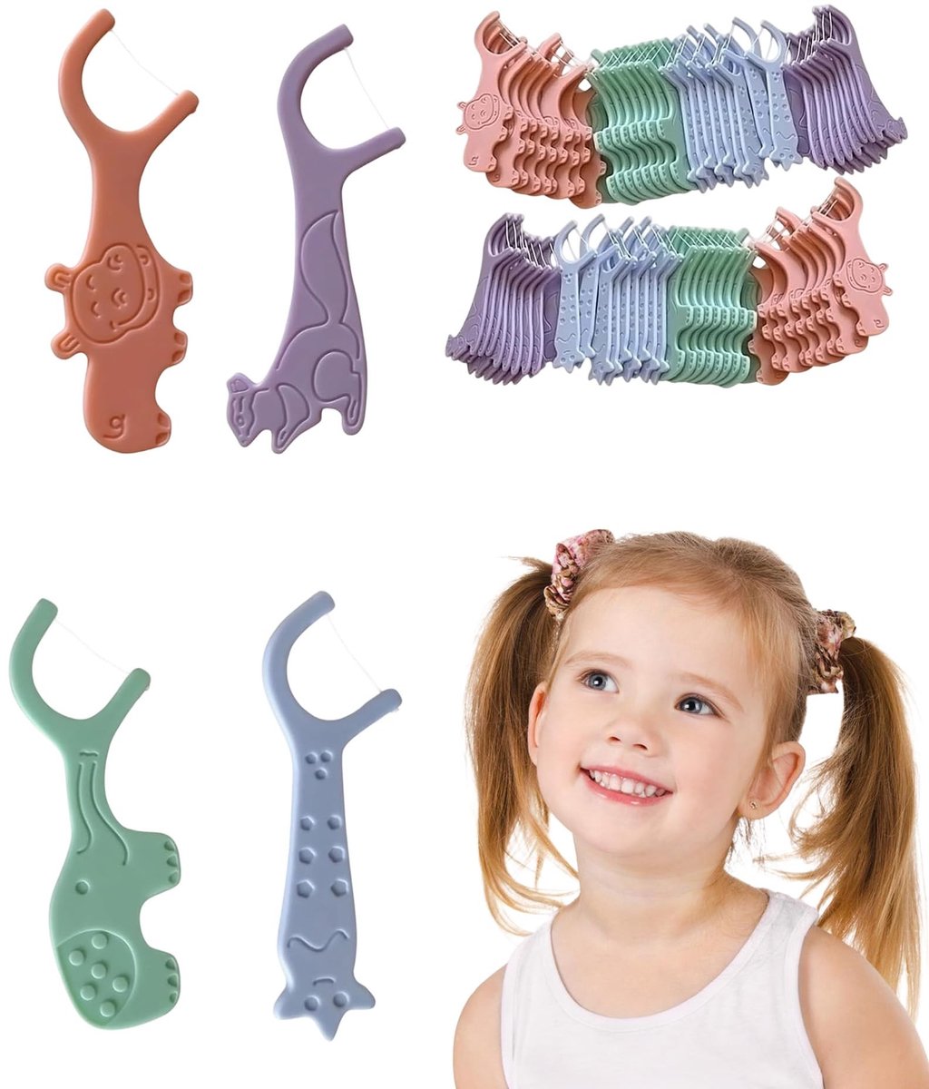 Solidchoice - Set van 80 Tandzijden voor Kinderen - Slijtvast en Kindvriendelijk