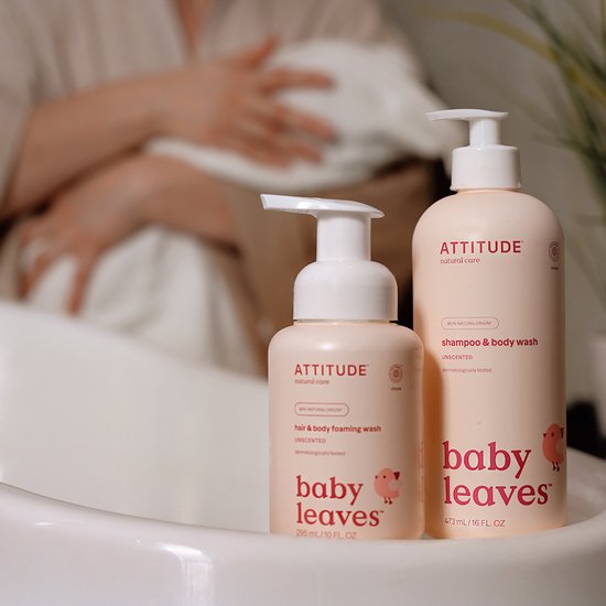 Attitude - Baby Leaves 2 in 1 Shampoo Parfum Vrij - 473ml van Merkloos — afbeelding 5