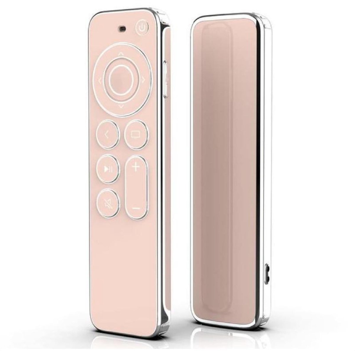 Solidchoice - Transparante TPU Beschermhoes voor Apple TV Siri Remote 2021/2022 - Roze