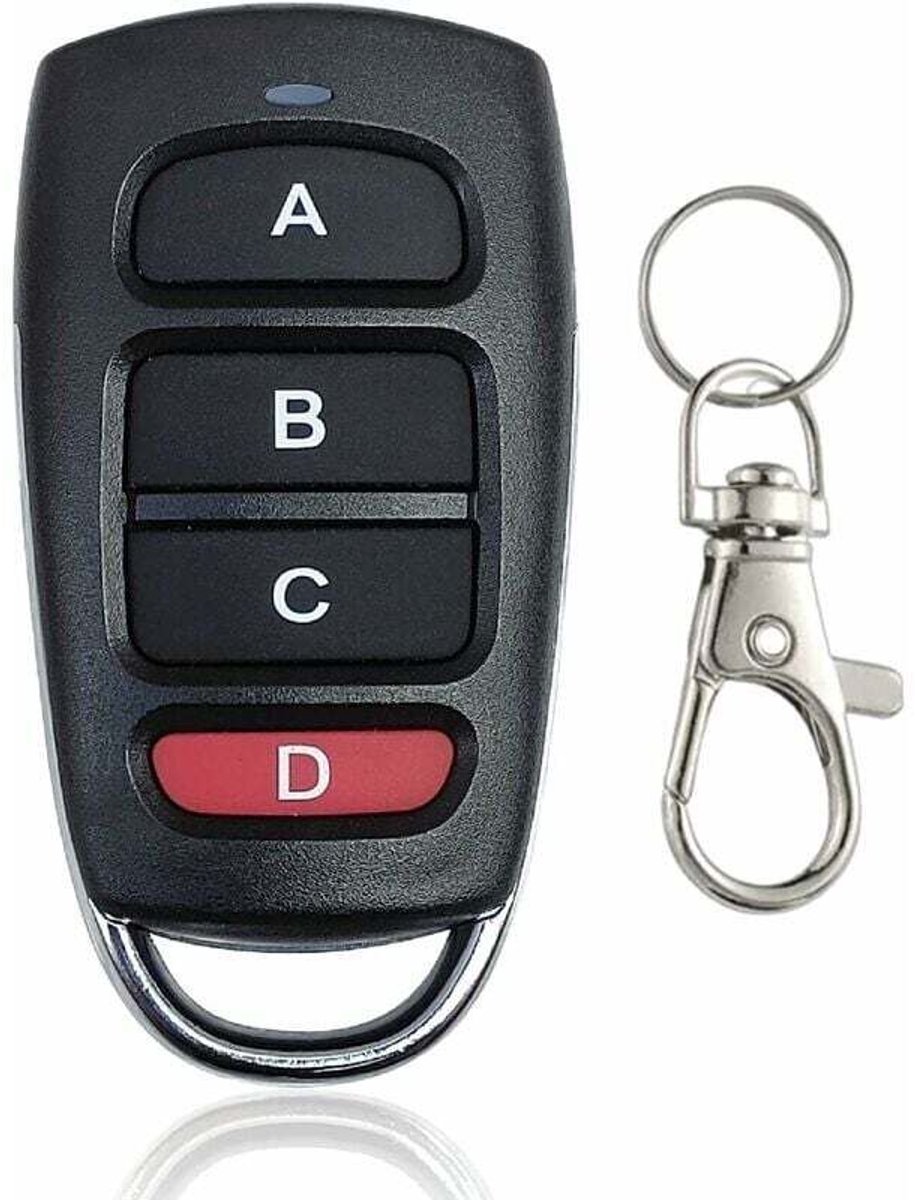 Universele afstandsbediening voor deuren, garagedeur afstandsbediening, 433,92 MHz, 4-knops afstandsbediening, code-kopieerapparaat, 1 stuk