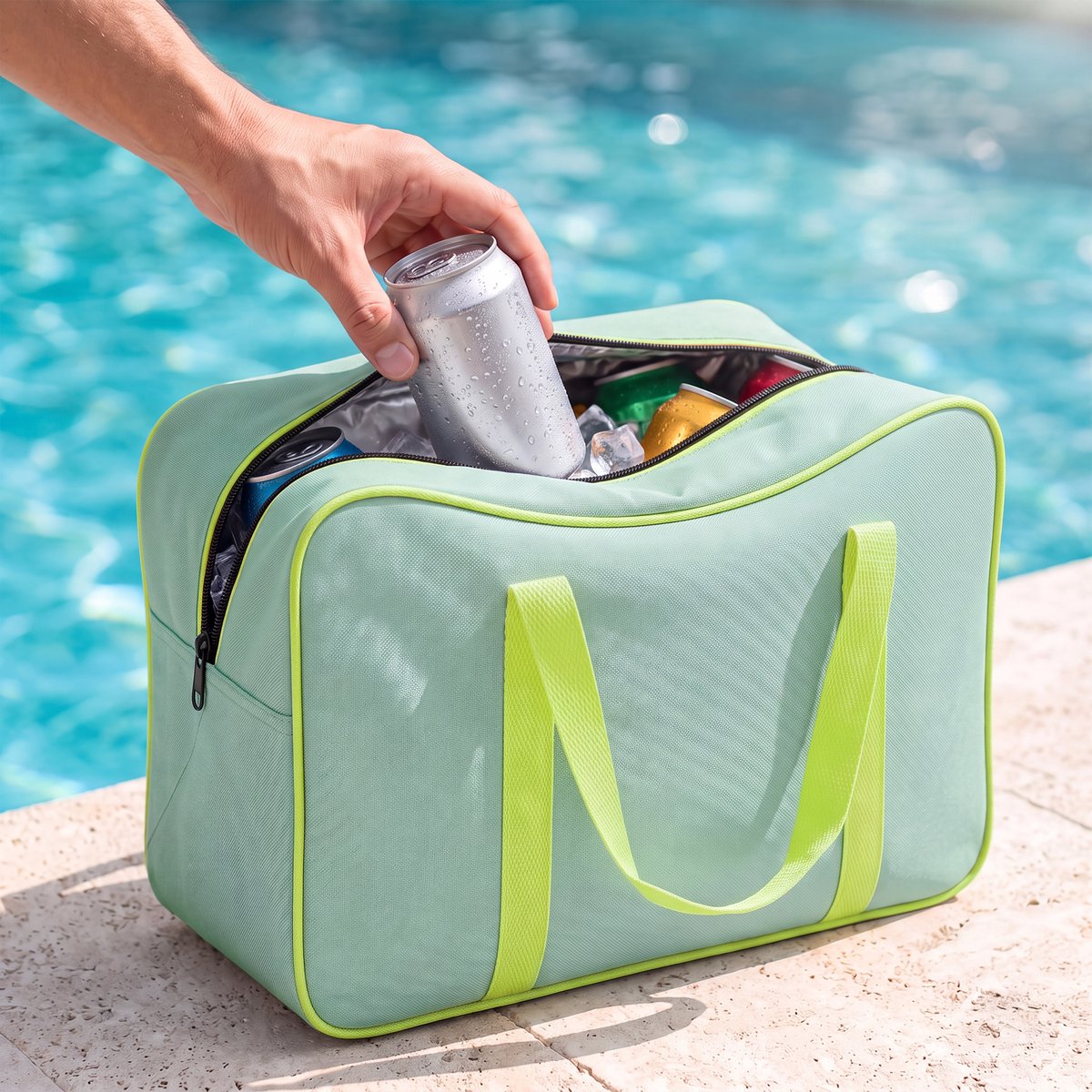 Koeltas 24L - Cooler Bag Lunch Tas - Geisoleerde Koeltas - Lichte Tas - Compacte Koeltas - Picknicktas Kinderen - Thermo Tas - Lunchtas Volwassenen - Koel Tas Dames en Heren - Thermotas - Koeltas Vakantie - Koeltassen - Groen - Löwenthal — cadeau in Cadeau-ideeën - foto 3
