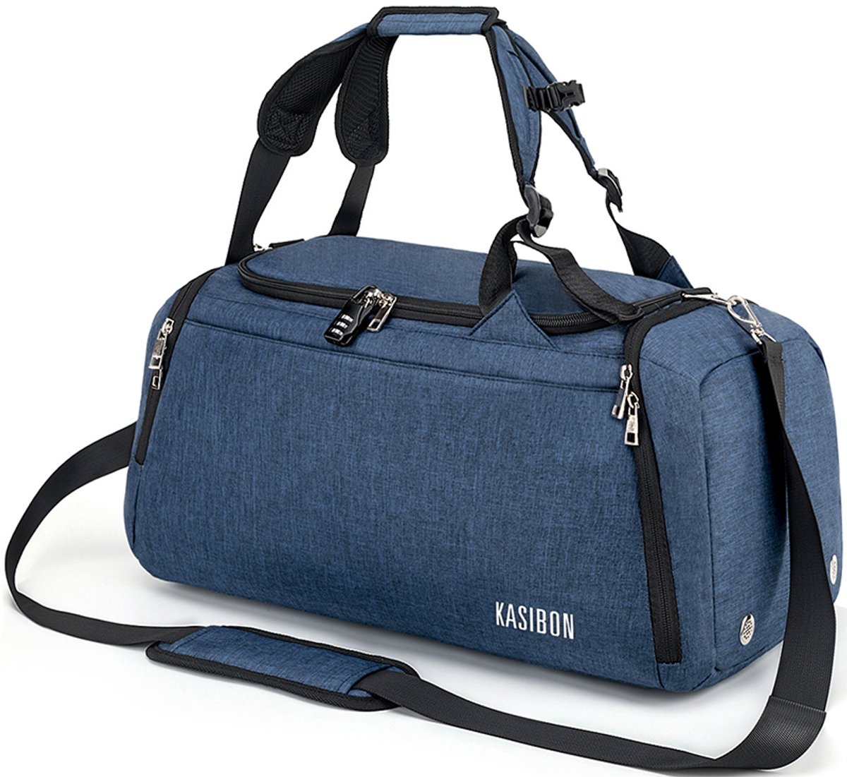 COVREO Reistas 55 x 27 x 28 cm blauw polyester, 42L met schoenenvak