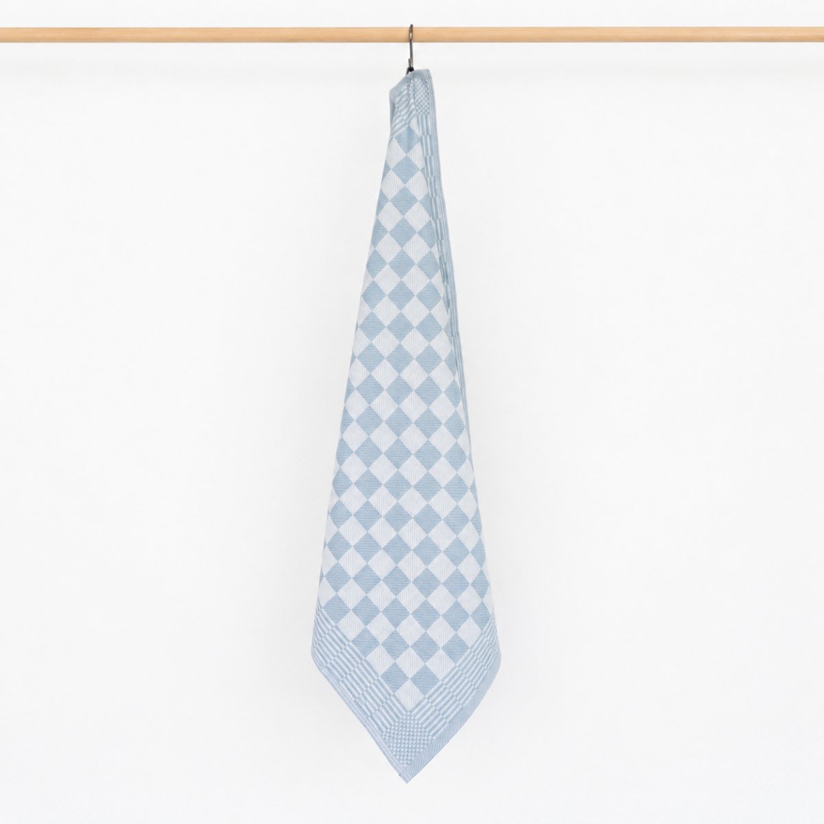 Jorzolino Theedoek Kleine Ruit Grey Blue 65x65
