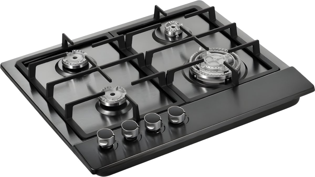 Camping kooktoestel - 4 pitjes - Gasfornuis - Propaan - Voor binnen en keuken - Met ingebouwde branders en thermokoppelbescherming