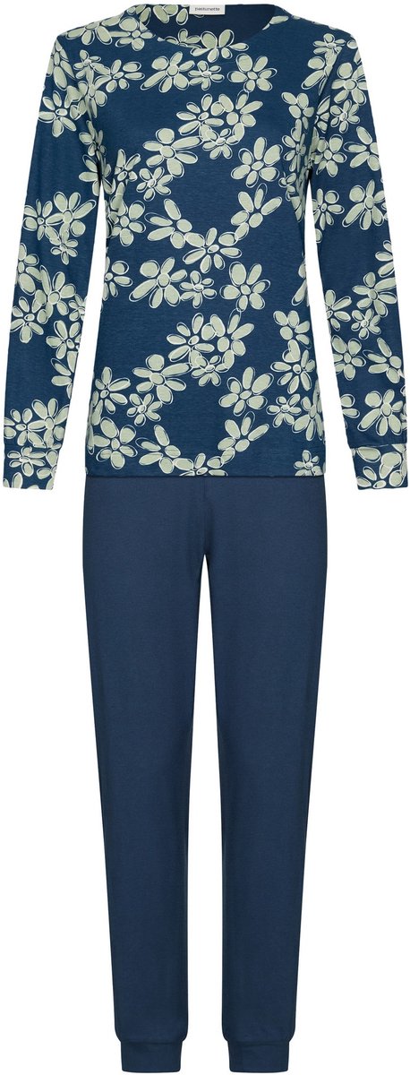 Pastunette - Nordic Bloom - Pyjama - Bio-Katoen - Blauw/Groen - Bloemen - Maat 54