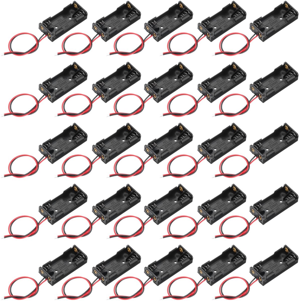 Solidchoice - Batterijhouder voor 2 x AAA met Draad
