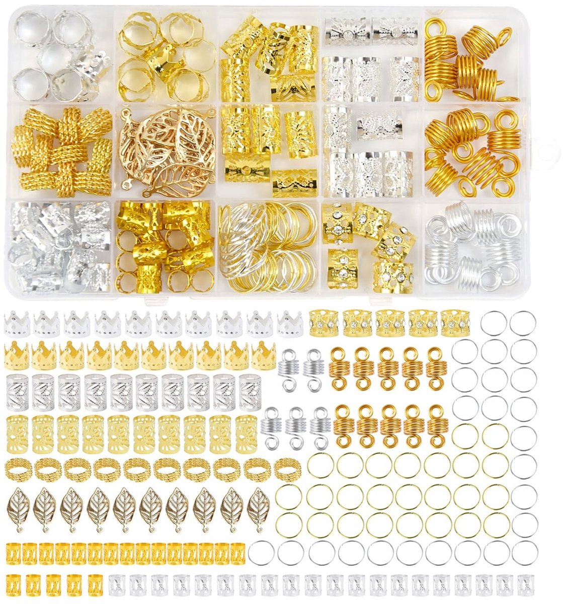 Solidchoice - 170 Stuks Haaraccessoires voor Dreadlocks en Vlechten