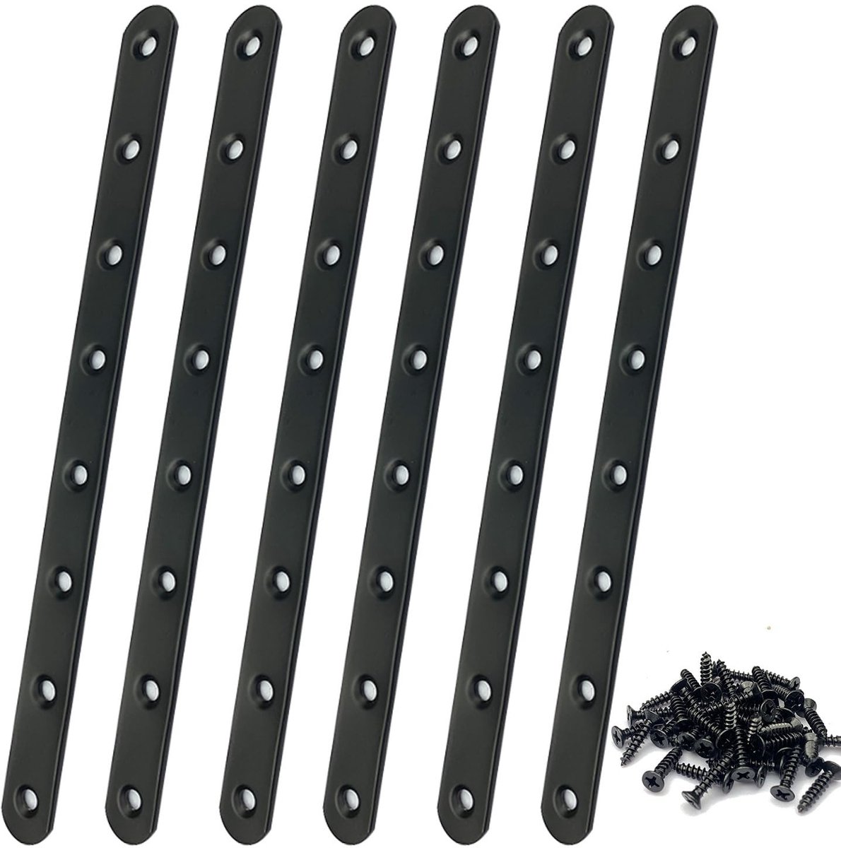 Solidchoice - Set van 6 Perforated Flat Connectors voor Meubelherstel
