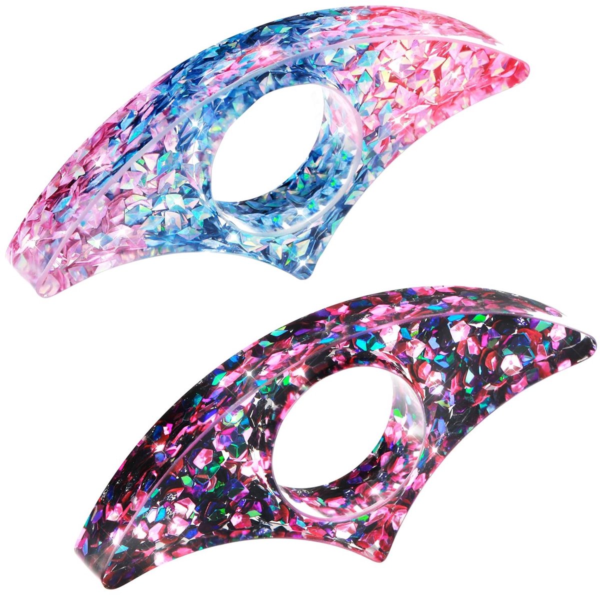 Solidchoice - Glitter Duim Bladwijzer Set, 2 Stuks met Kristal Grind voor Boekliefhebbers