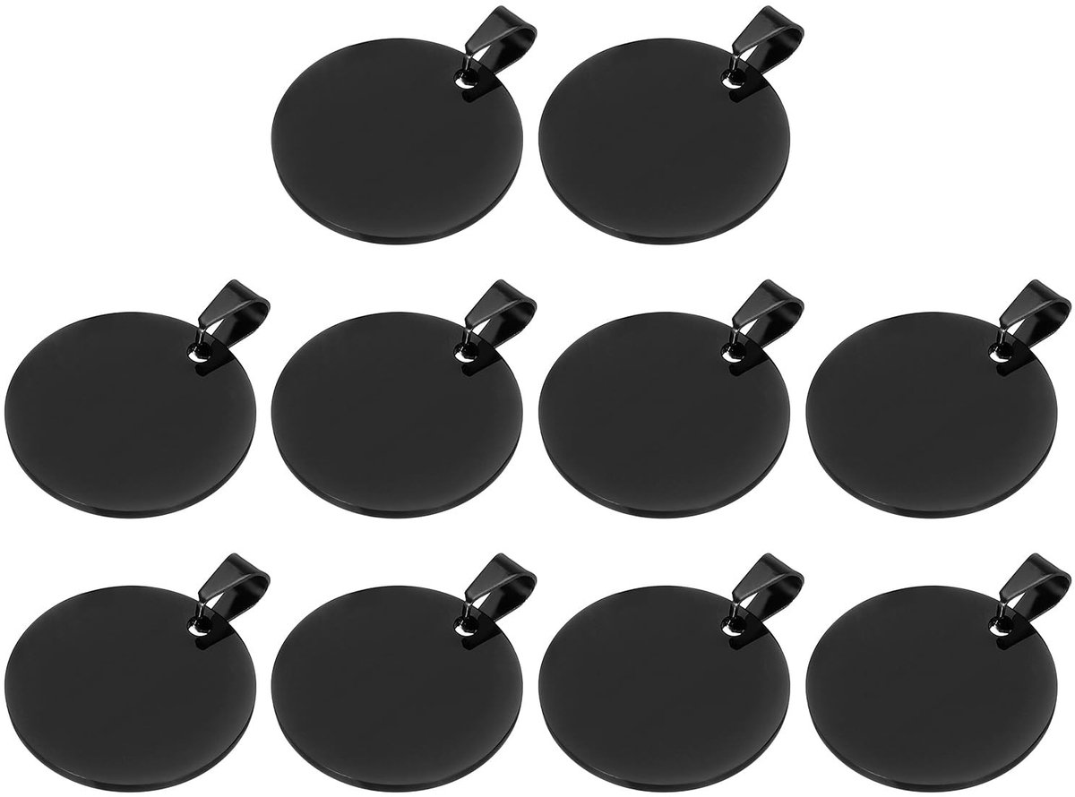 Solidchoice - Ronde RVS Etiketten voor Handgemaakte Decoraties, Set van 10