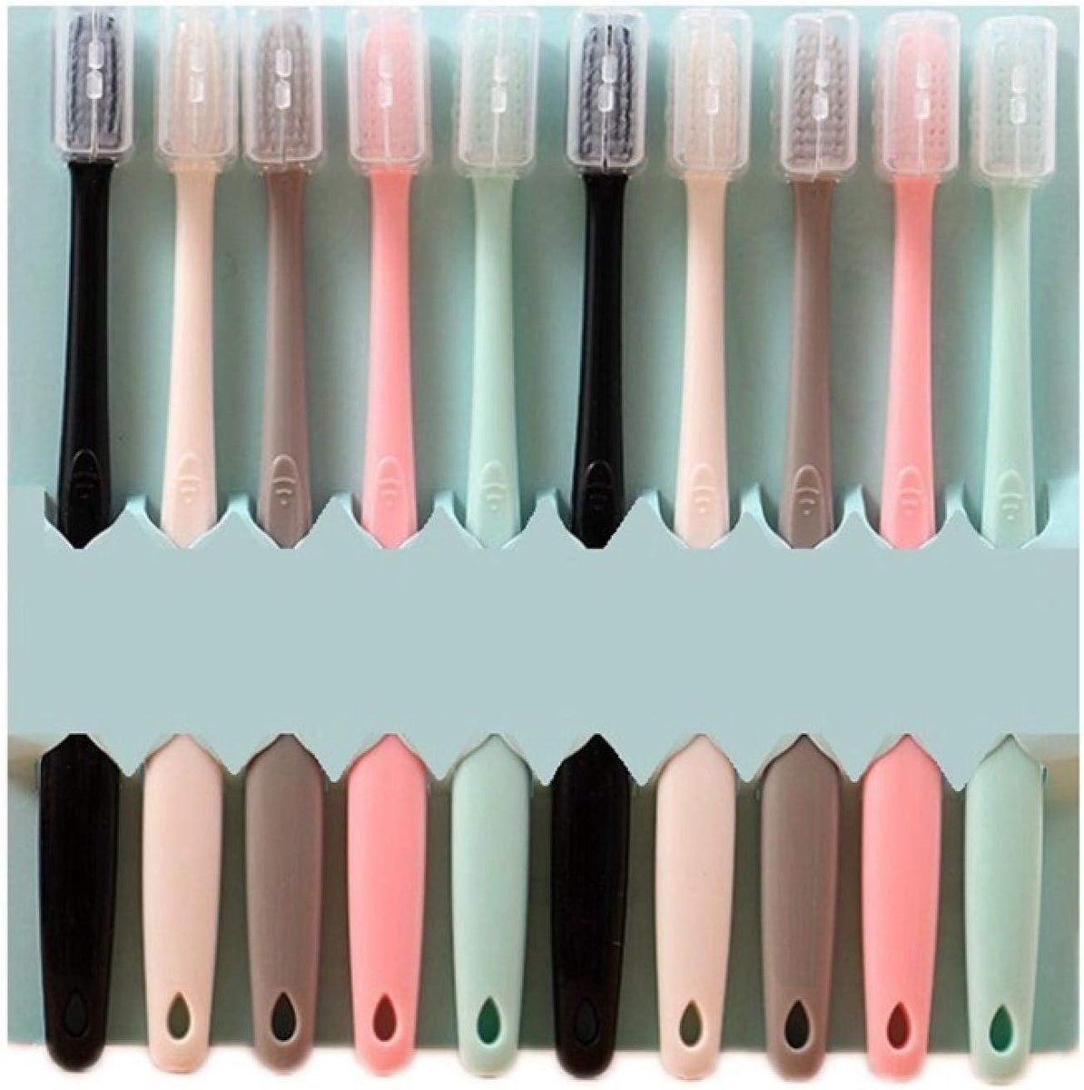 A variety of mixed color ultra-soft toothbrushes, ultra-fine nanometer toothbrushes, provide gentle gum massage - ShopVlot