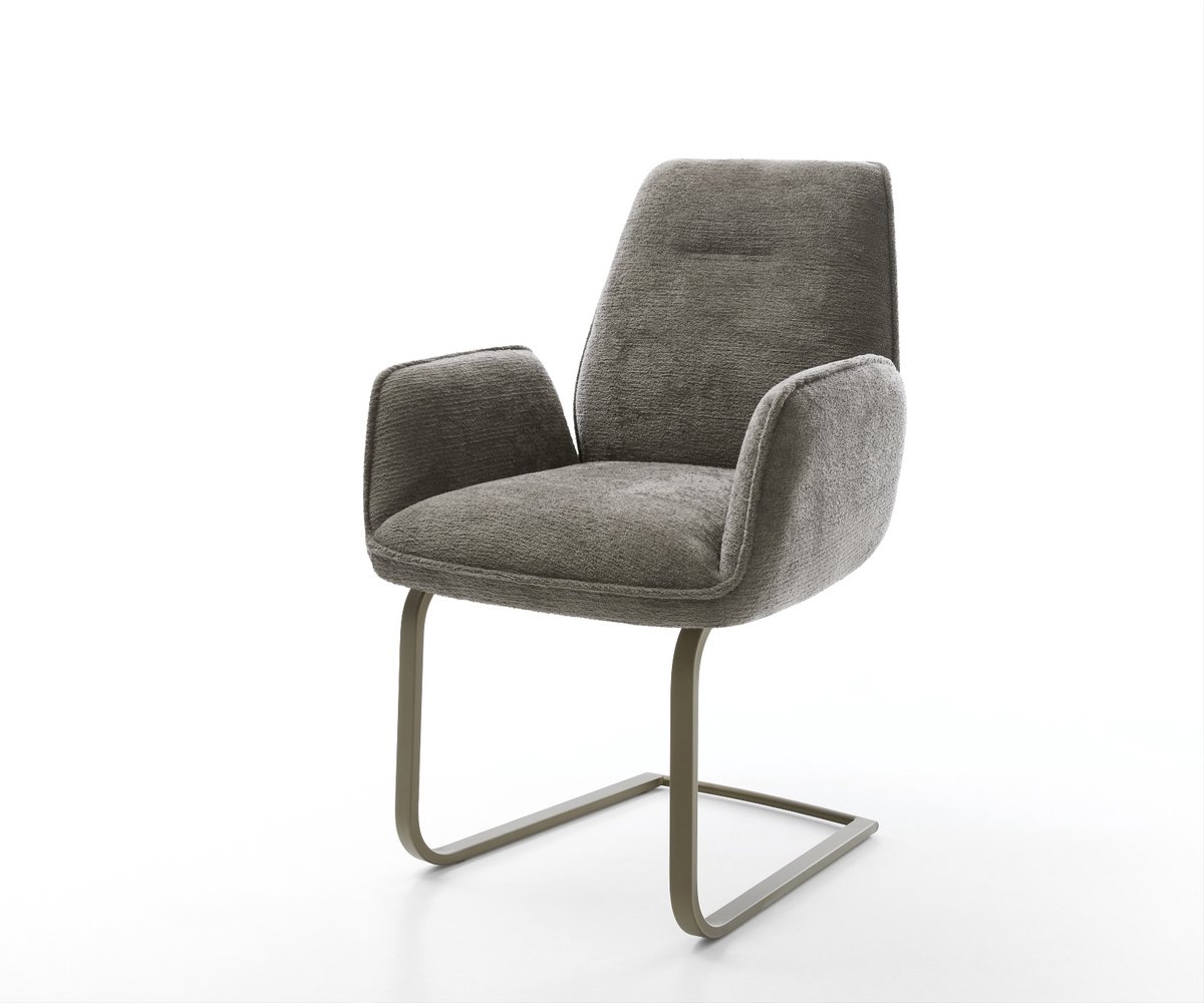 Sledestoel Zoa-Flex sledemodel vlak afwerking met titanium bouclé zacht mud pocketveer kern