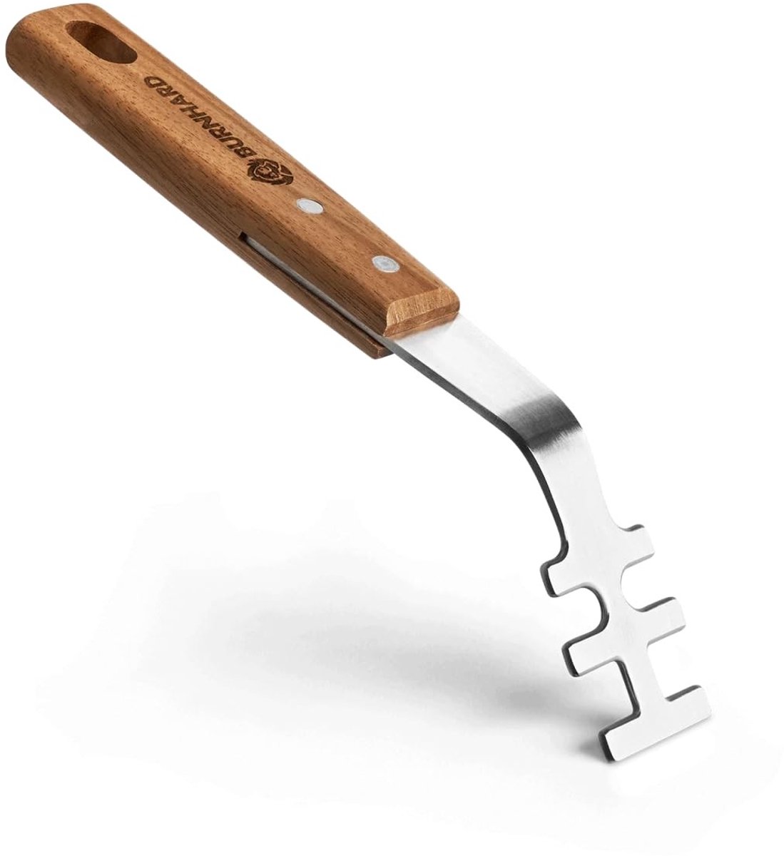 Solidchoice - Roestvrijstalen Grillroosterheffer met Houten Handgreep