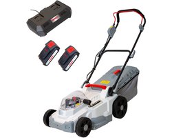 IKRA accu-grasmaaier ICM 2/2037 met mulch-functie, inclusief twee 20 V accu’s en dubbele snel-lader