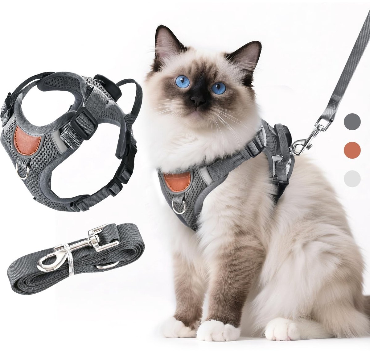 Solidchoice - Verstelbaar Kattentuig met Riem - Anti-Ontsnapping en Ademend Netweefsel