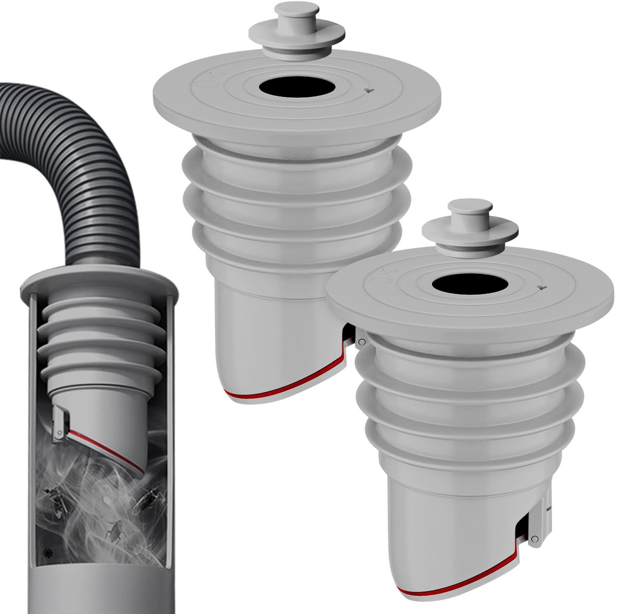 Solidchoice - Afvoeradapter voor Wasmachine - Set van 2