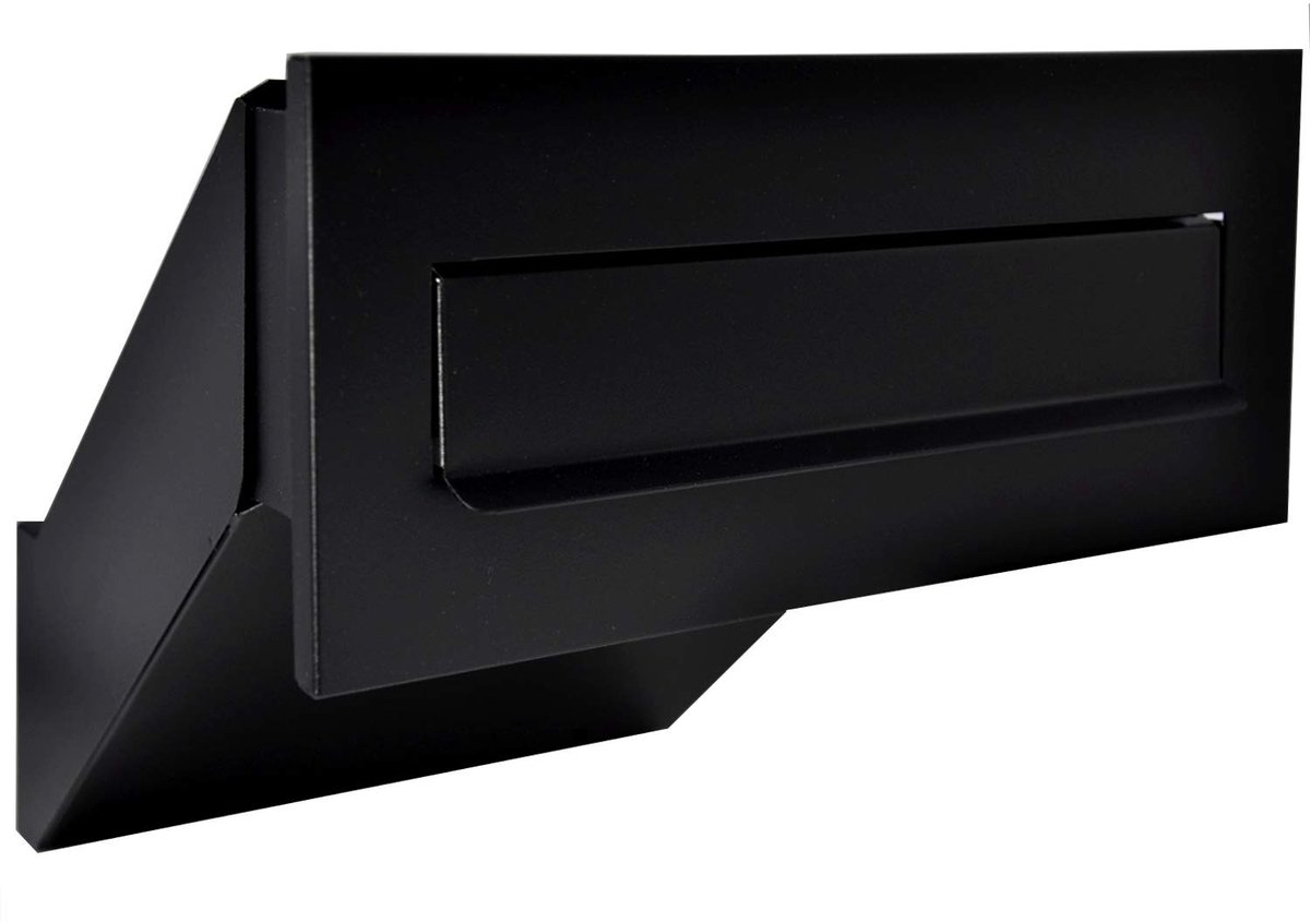 Solidchoice - Wanddoorworp Brievenbus Mat Zwart