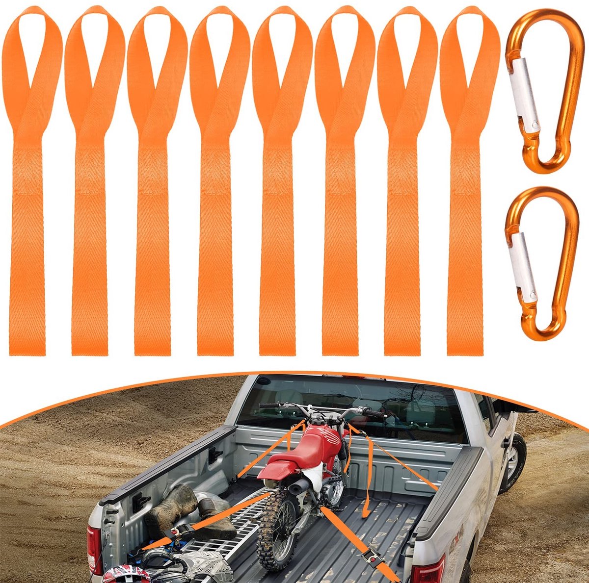 Solidchoice - Set van 8 Veiligheidsriem Lussen voor Transport