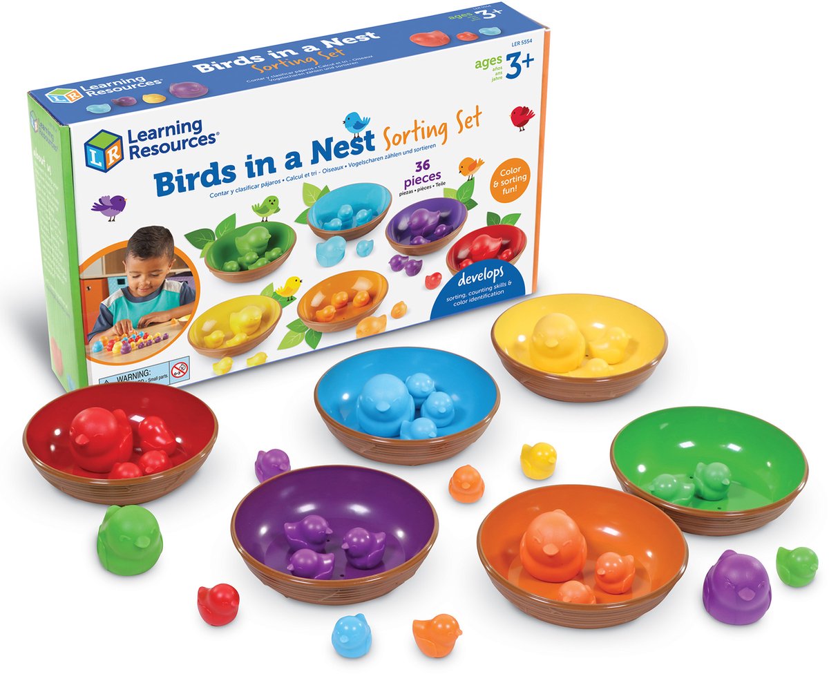 Learning Resources birds in a nest sorting set - 3+