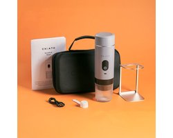 CHiATO brewPLAY Smart Traveller Draagbare espressoapparaat set – Grijs