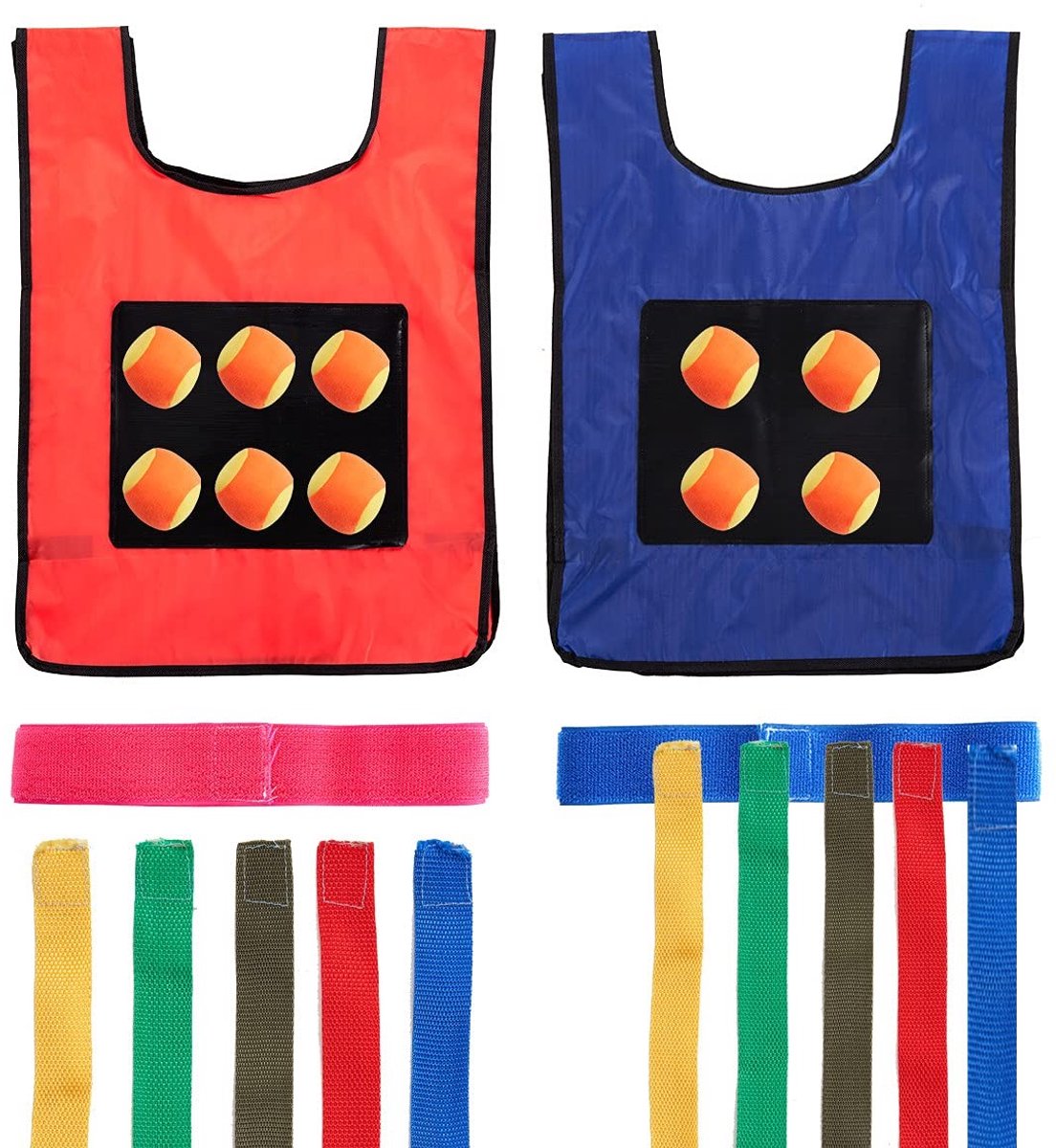 Solidchoice - 2-in-1 Dodgeball Spelset met Plak Vesten voor Buitenactiviteit met Kinderen