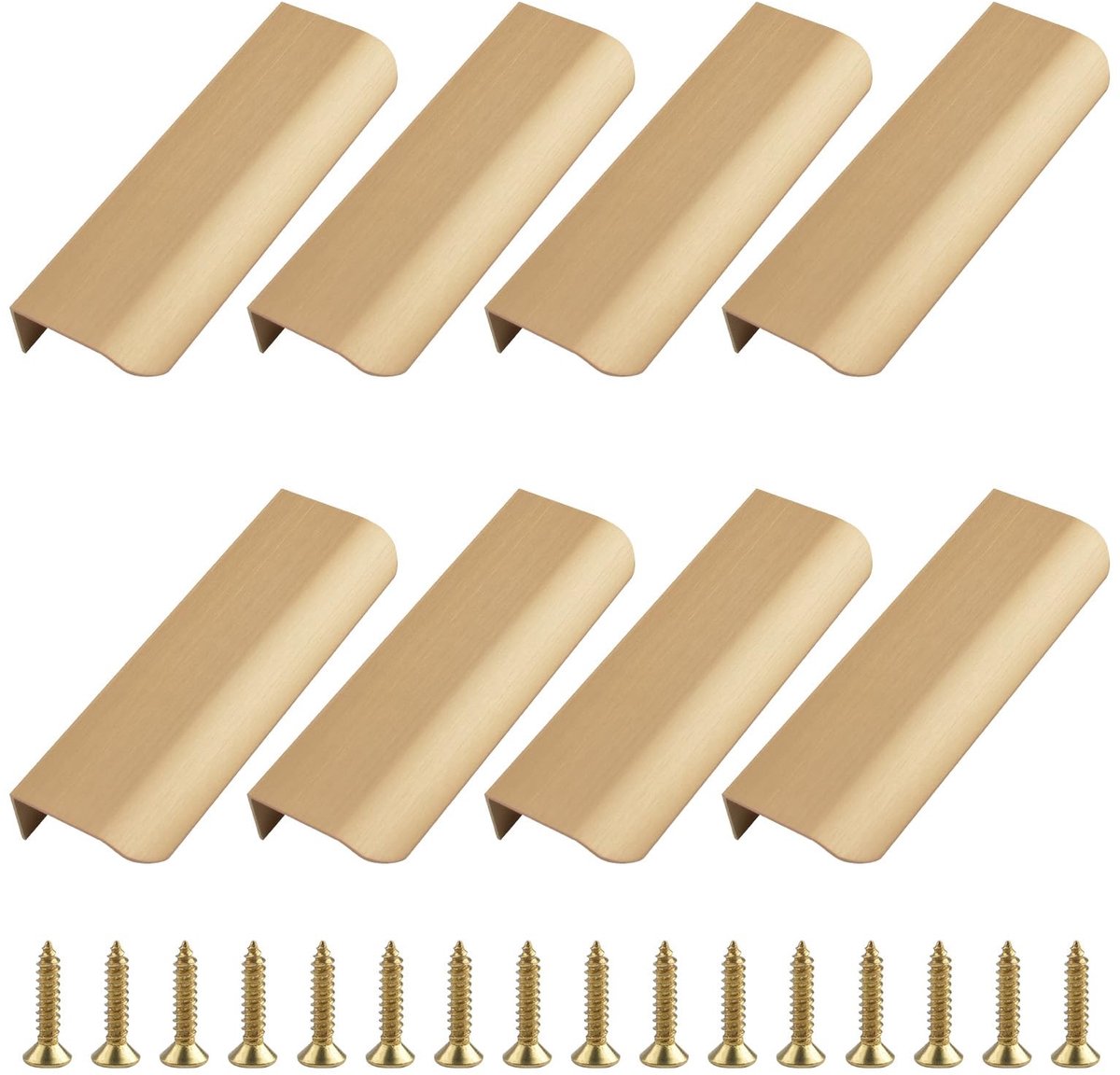 Solidchoice - 8 Stuks Verstevigde Aluminium Finger Edge Pulls - Bronze