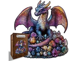 Casalora Houten Puzzel Dinosaurus 209 Stukjes – Unieke Vorm – Dieren Legpuzzel Volwassenen – L