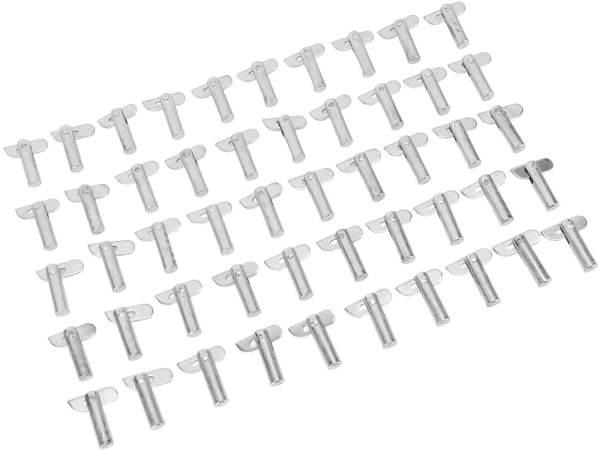 50 Stks Gegalvaniseerde Steiger Joint Connector Pins 12x45mm Flexibele Steiger Montage 180 Graden Rotatie Voor Gemakkelijk Gebruik