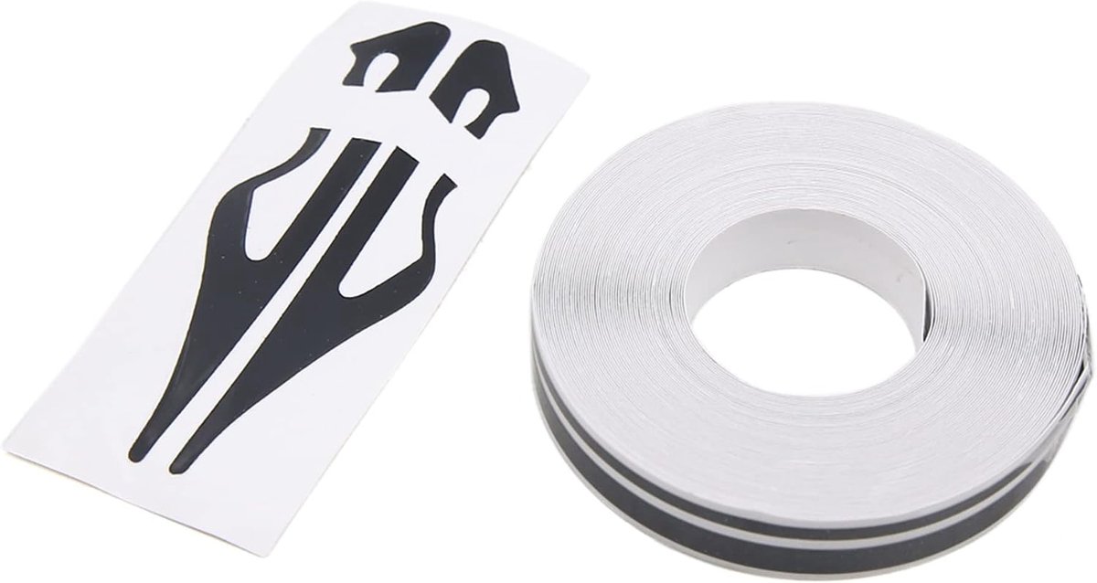 12mm Vinyl Striping Pin Stripe Dubbele Lijn Tape Auto Body Sticker Zwart